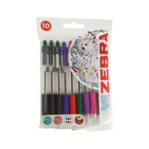 Zebra-Funky-Ball-Point-Pens-10-Pack